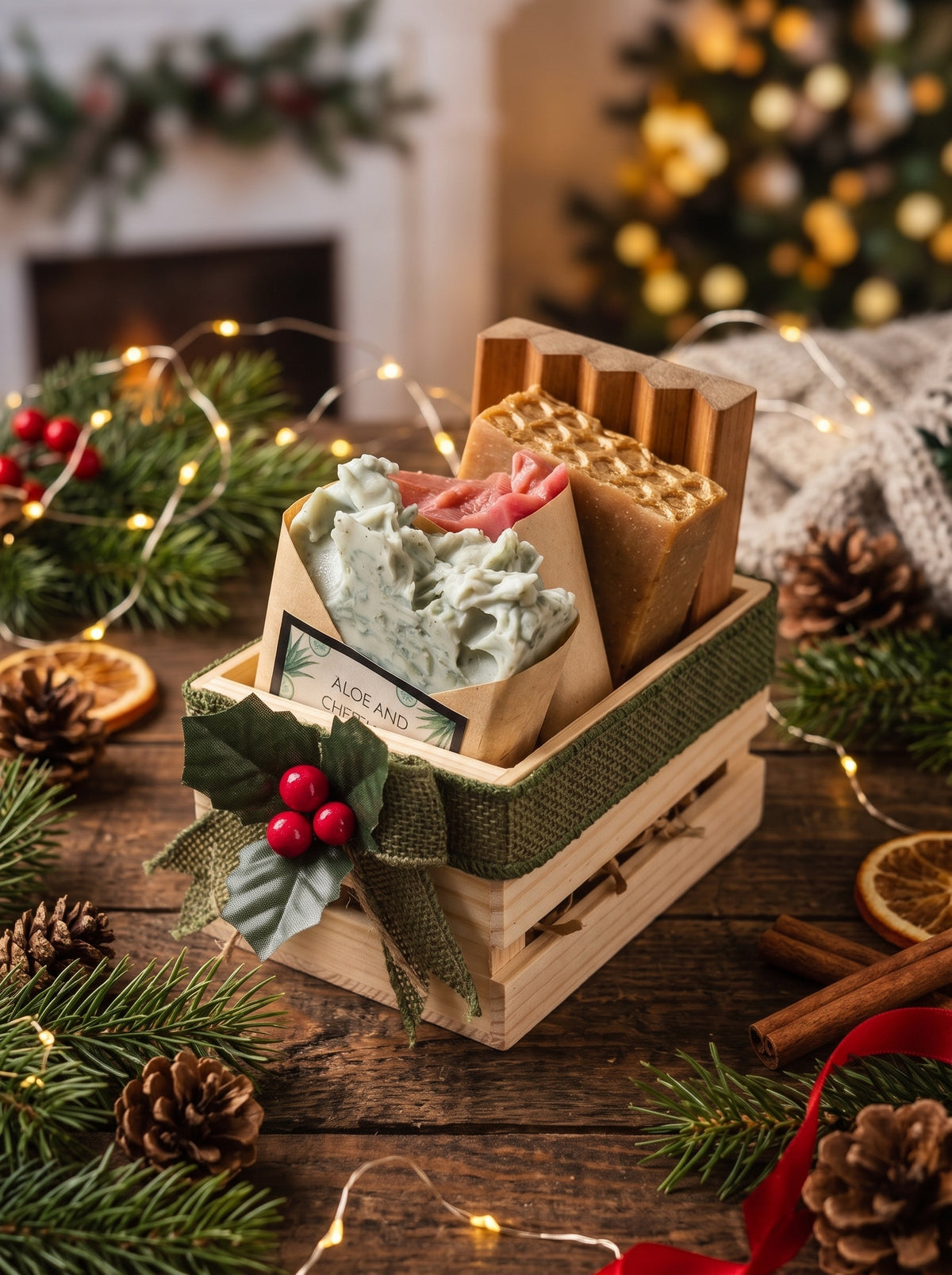 Artisan Holiday 3-Soap Gift Crate