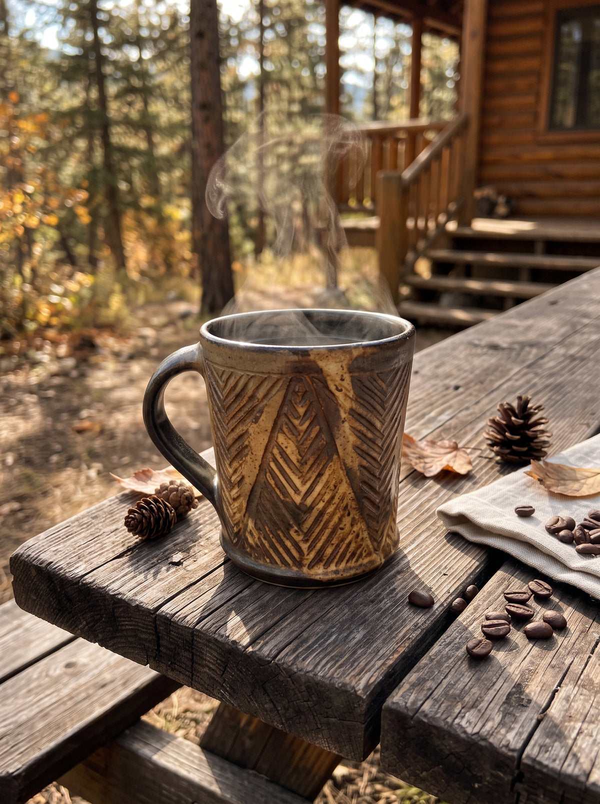 Woven Chevron Textured Mug