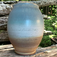 Wheel-Thrown Pottery Art Piece/Vase- Beautiful Earth Tones- Sunset Sky Blue, Creams and Browns, Dimensions:  13h"x10w"