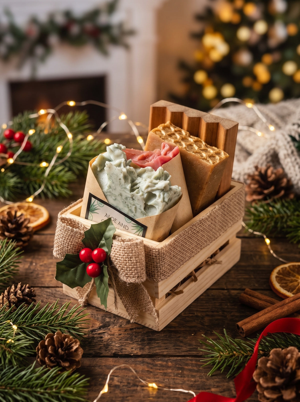 Artisan Holiday 3-Soap Gift Crate