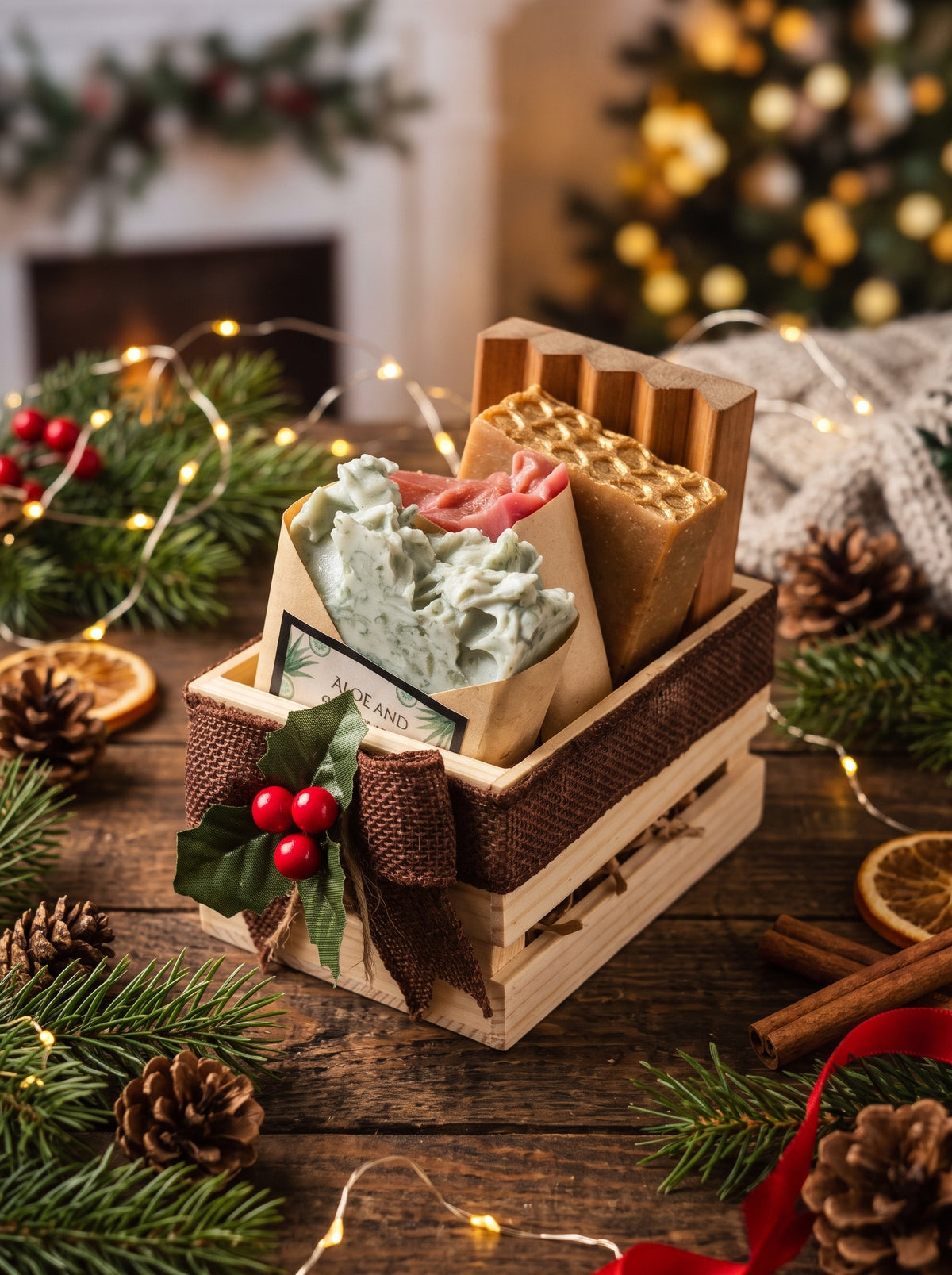 Artisan Holiday 3-Soap Gift Crate
