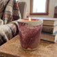 Red and White Textured, 1 Wick 7oz Soy Wax The Tides "Beachy" Fragrance, Pottery Vessel Candle