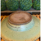 Wheel-Thrown Pottery Art Piece- Glazed and Fired Platter/Bowl, Multi-Emerald Green/Browns, Dimensions:  12"round x 3"high