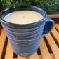 Handcrafted, Wheel-Thrown Container Candle- Small, Sky-Blue, Vessel-Mug- 9oz Luxury, Long-Burning Soy Wax- Phthalate Free Fragrance