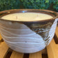 Handcrafted, Wheel-Thrown Container Candle- Small White-Brown Drip Glaze Vessel- 7oz Luxury, Long-Burning Soy Wax- Phthalate Free Fragrance