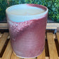 Handcrafted, Wheel-Thrown Container Candle- Medium Red Vessel Textured Designs- 12oz Luxury, Long-Burning Soy Wax- Phthalate Free Fragrance