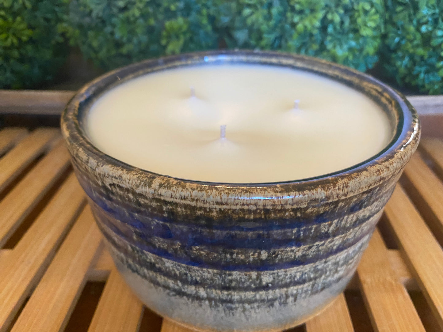 Handcrafted, Wheel-Thrown Container Candle- Large Brown/Taupe Vessel- 2lbs Luxury, Long-Burning Soy Wax- Phthalate Free Fragrance