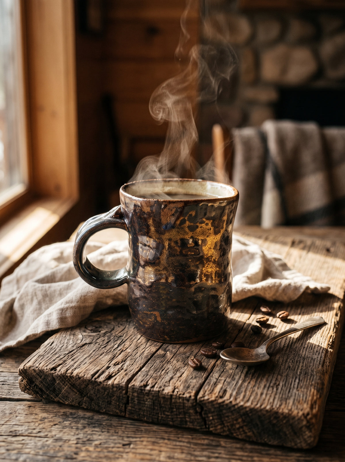 Iron & Gold Metallic Glaze Mug