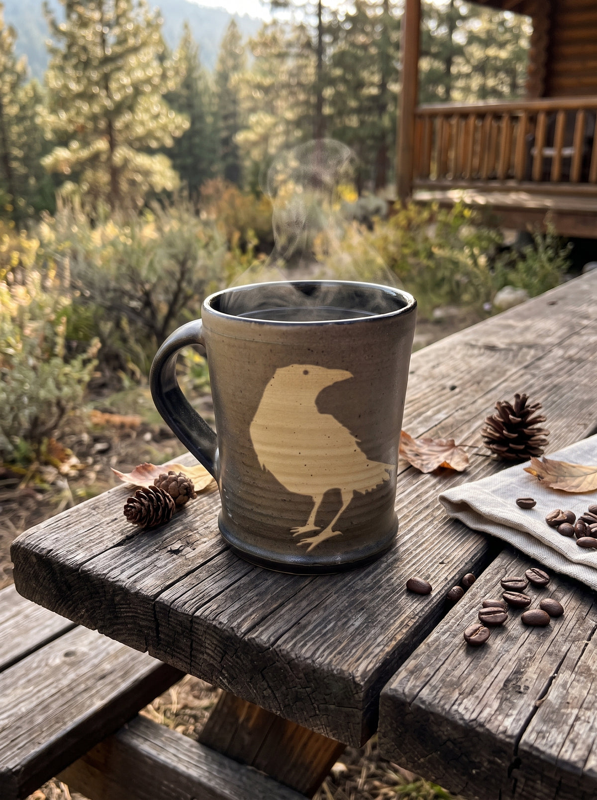 Rustic Raven Silhouette Mug