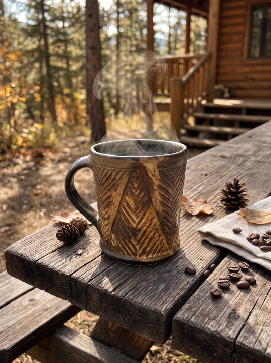 Woven Chevron Textured Mug