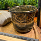Handcrafted, Wheel-Thrown Container Candle- Small Vessel, Black/Brown Glazed Designs Top- 5.5oz Luxury, Long-Burning Soy Wax- Phthalate Free Fragrance