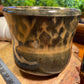 Handcrafted, Wheel-Thrown Container Candle- Small Vessel, Black/Brown Glazed Designs Top- 5.5oz Luxury, Long-Burning Soy Wax- Phthalate Free Fragrance