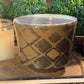 Handcrafted, Wheel-Thrown Container Candle- Large Black/Brown Vessel w Glazed Diamond Pattern- 11oz Luxury, Long-Burning Soy Wax- Phthalate Free Fragrance