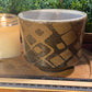 Handcrafted, Wheel-Thrown Container Candle- Large Black/Brown Vessel w Glazed Diamond Pattern- 11oz Luxury, Long-Burning Soy Wax- Phthalate Free Fragrance