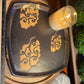 Handcrafted, Unique, Pottery Plate- X-Large Square Brown/Tan Asian Cloud