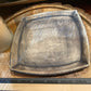 Handcrafted, Unique, Pottery Plate- Medium Square, Textured Circles